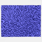 Abstrakt 041211 - Electric Blue on Deep Navy Fleecedecke (Vorderseite (Horizontal))