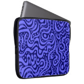 Abstrakt 041211 - Electric Blue on Deep Navy Laptopschutzhülle (Vorne Rechts)
