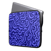 Abstrakt 041211 - Electric Blue on Deep Navy Laptopschutzhülle (Vorderseite Links)