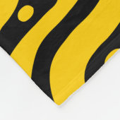 Abstrakt 041211 - Gelb auf Schwarz Fleecedecke (Ecke)