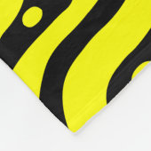 Abstrakt 041211 - Gelb auf Schwarz Fleecedecke (Ecke)