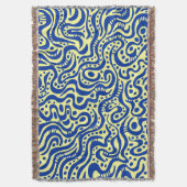 Abstrakt 041211 - Navy Blue on Light Yellow Decke (Vorderseite Vertikal)