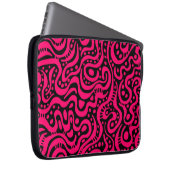 Abstrakt 041211 - Neon Red on Black Laptopschutzhülle (Vorne Rechts)