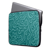 Abstrakt 041211 - Ocean Green on Moss Green Laptopschutzhülle (Vorderseite Links)