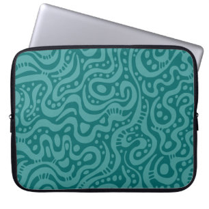 Abstrakt 041211 - Ocean Green on Moss Green Laptopschutzhülle