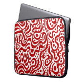 Abstrakt 041211 - Ruby on White Laptopschutzhülle (Vorderseite Links)