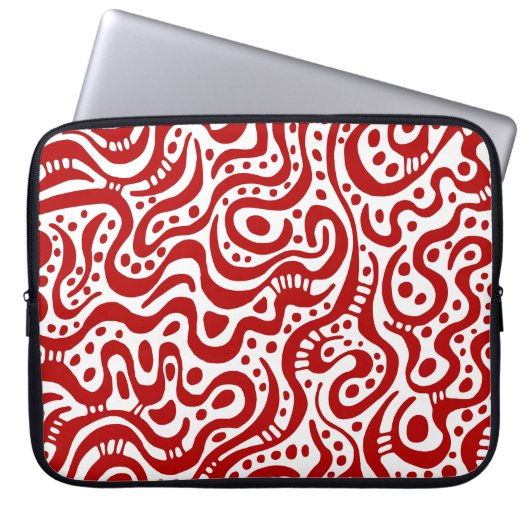 Abstrakt 041211 - Ruby on White Laptopschutzhülle (Vorderseite)