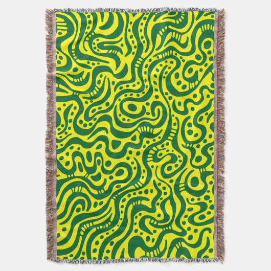 Abstrakt 041211 - Waldgrün mit Gelb Decke (Vorderseite Vertikal)