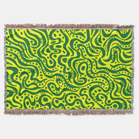 Abstrakt 041211 - Waldgrün mit Gelb Decke (Vorderseite)