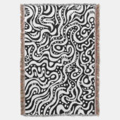 Abstrakt 041211 - Weiß auf Schwarz Decke (Vorderseite Vertikal)