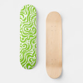 Abstrakt 041211v1 - Martian Green on White Skateboard (Vorderseite)