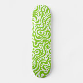 Abstrakt 041211v1 - Martian Green on White Skateboard (Vorderseite)