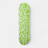 Abstrakt 041211v3 - Martian Green on White Skateboard (Vorderseite)