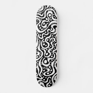 Abstrakt 041211v3 - Schwarz weiß Skateboard