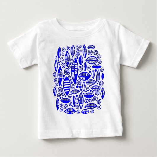 Abstrakt 100813 - Blau Baby T-shirt (Vorderseite)