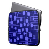 Abstrakt 111211 - Electric Blue on Dp Navy Laptopschutzhülle (Vorderseite Links)