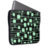 Abstrakt 111211 - Ghost Green on Black Laptopschutzhülle (Vorne Rechts)