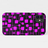 Abstrakt 111211 - Magenta auf Schwarz Case-Mate iPhone Hülle (Rückseite (Horizontal))