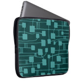 Abstrakt 111211 - Ocean Green on Dk Green Laptopschutzhülle (Vorne Rechts)