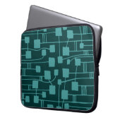 Abstrakt 111211 - Ocean Green on Dk Green Laptopschutzhülle (Vorderseite Links)