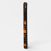 Abstrakt 111211 - Orange auf Schwarz Case-Mate iPhone Hülle (Hinten/Links)