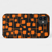 Abstrakt 111211 - Orange auf Schwarz Case-Mate iPhone Hülle (Rückseite (Horizontal))