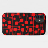 Abstrakt 111211 - Rot auf Schwarz Case-Mate iPhone Hülle (Rückseite (Horizontal))