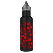 Abstrakt 111211 - Rot Edelstahlflasche (Links)