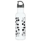 Abstrakt 111211 - Schwarz Trinkflasche (Rückseite)