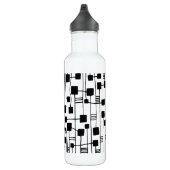 Abstrakt 111211 - Schwarz Trinkflasche (Rechts)