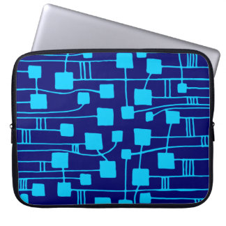 Abstrakt 111211 - Sky Blue on Dp Navy Laptopschutzhülle