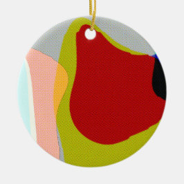 Abstrakt 1117 - Farbenfrohe Pop Kunst Keramik Ornament