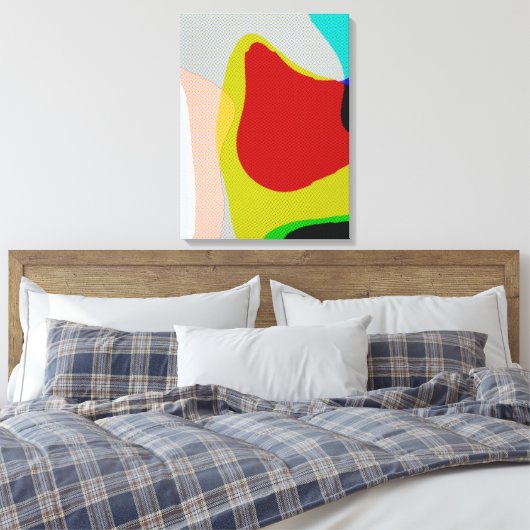 Abstrakt 1117 - Farbenfrohe Pop Kunst Leinwanddruck (Insitu (Schlafzimmer))