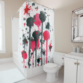 Abstrakt 11 Schwarz Duschvorhang (Beispiel)