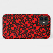 Abstrakt 130112 v5 Rot auf Schwarz Case-Mate iPhone Hülle (Rückseite (Horizontal))