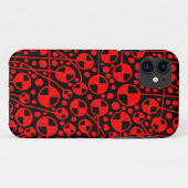 Abstrakt 130112 v5 Rot auf Schwarz Case-Mate iPhone Hülle (Rückseite (Horizontal))