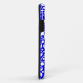 Abstrakt 130112 v5 Weiß auf Blau Case-Mate iPhone Hülle (Hinten/Rechts)