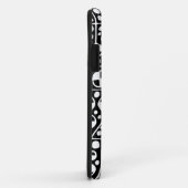 Abstrakt 130112 v5 Weiß auf Schwarz Case-Mate iPhone Hülle (Hinten/Rechts)