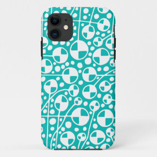 Abstrakt 130112 v5 White on Aqua Case-Mate iPhone Hülle