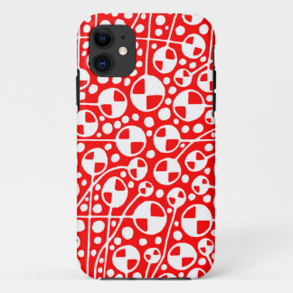 Abstrakt 130112 v5 White on Red Case-Mate iPhone Hülle