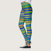 Abstrakt 130716(03) - Horizontaler Streifen Leggings (Links)