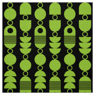 Abstrakt 140823 - Mars Green auf Black Stoff
