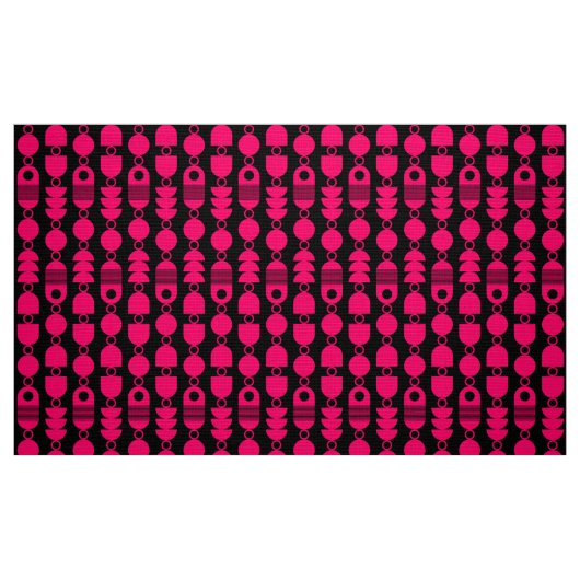 Abstrakt 140823 - Neon Red on Black Stoff (Fat Quarter (45,7 x 55,9 cm))