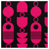 Abstrakt 140823 - Neon Red on Black Stoff (Nahaufnahme)