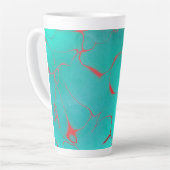 Abstrakt 16 Azurblau, appled blau, orange/rot Milchtasse (Linke Ecke)