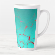 Abstrakt 16 Azurblau, appled blau, orange/rot