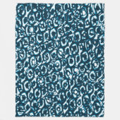 Abstrakt 190819 - 02 - Indigo Style Fleecedecke (Vorderseite)