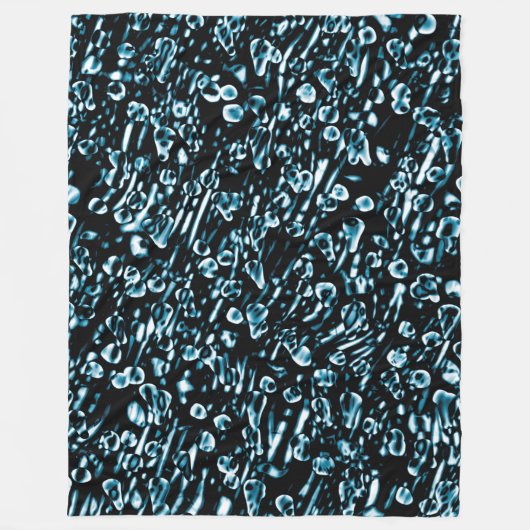 Abstrakt 190819 - 08 - Indigo Style Fleecedecke (Vorderseite)