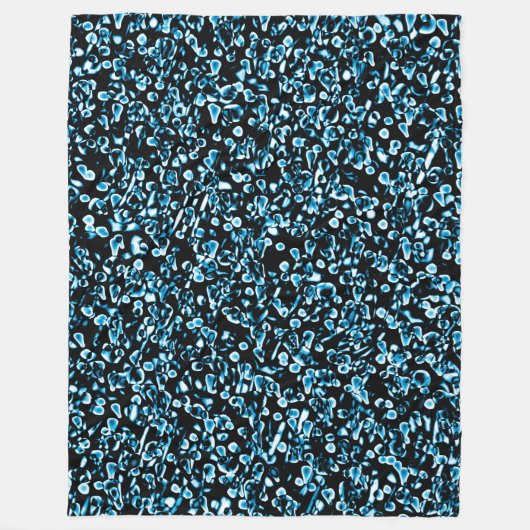 Abstrakt 190819 - 09 - Indigo Style Fleecedecke (Vorderseite)