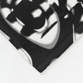 Abstrakt 1908/19 - 02 - Schwarz und Weiß Fleecedecke (Ecke)